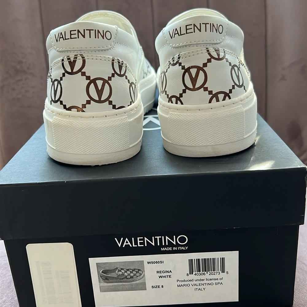 Mario Valentino Woman’s Leather Slip On Sneakers 
Brand New in Box 
Never Worn - Picture 9 of 10